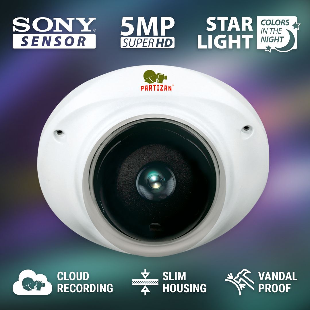 New Partizan anti-vandal CCTV cameras IPD-5SP VP Cloud